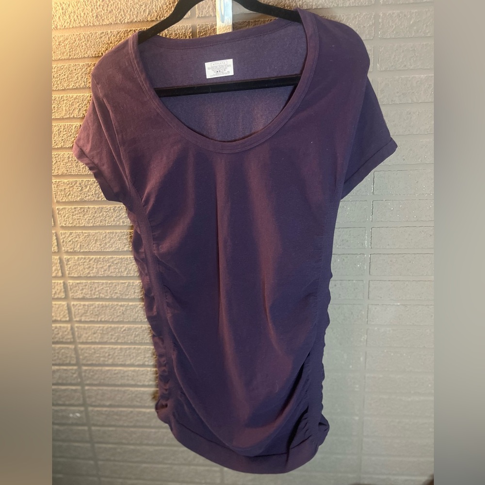 Athleta Short Sleeve Scoop Neck Tee in Deep Purple